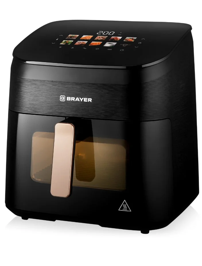 Аэрогриль Brayer BR2057 (2200 Вт, 8,5 л, упр. - сенсорное, программ - 10, таймер на - 60 мин)-0