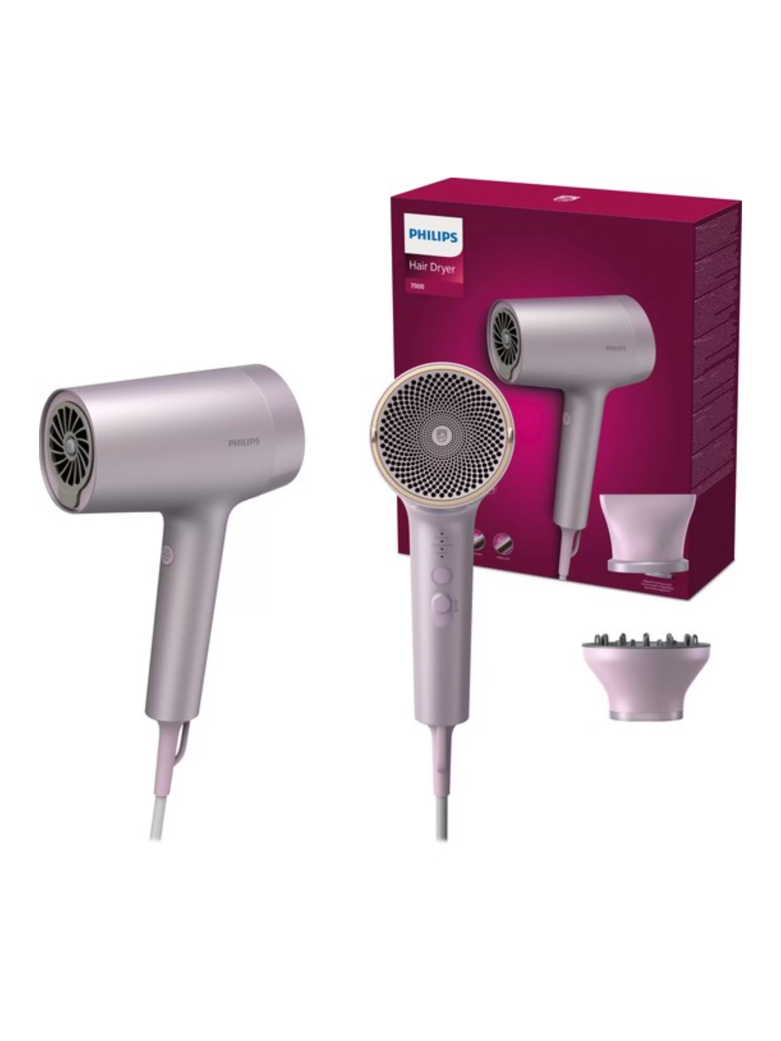 Фен Philips BHD723/10 (полноразмерный / 1800 Вт / 4 режима / холодный воздух / шнур - 2 м / диффузор)-9