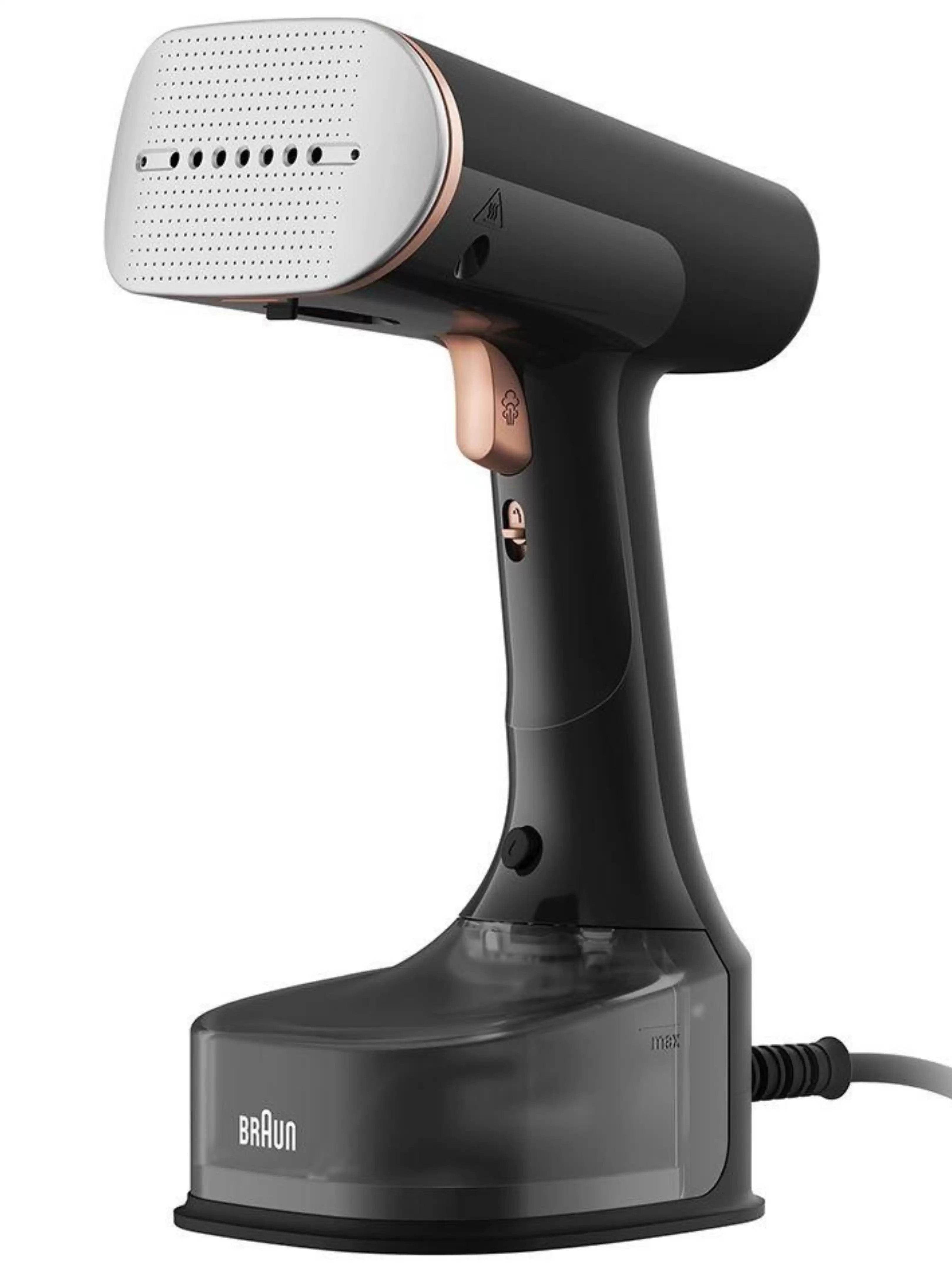 Отпариватель ручной Braun GS7077BK (1600 Вт / 0.25 л / 35 г/мин / горизонтальное отпаривание)-0