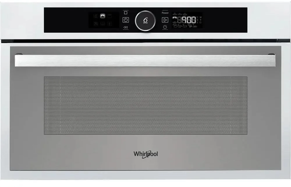 Микроволновая печь встраиваемая Whirlpool AMW 731/WH (Белое стекло / 31 литр / ширина - 59,5 см / 1000 Вт / Гриль 800 Вт / JetDefrost 3D)-0