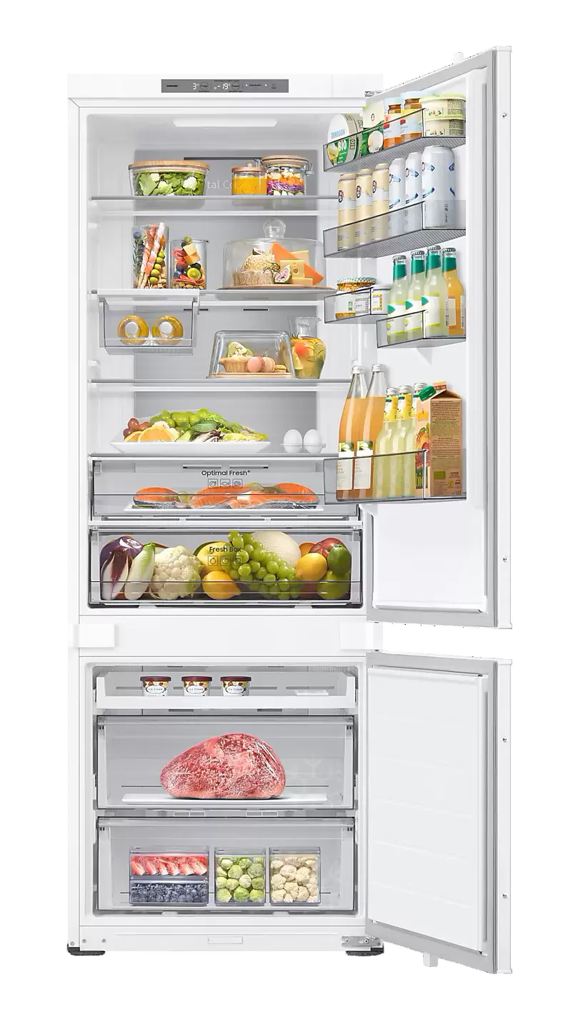 Холодильник встраиваемый Samsung BRB38G705EWW (Объем - 389л / Высота - 193.5см / Ширина - 69 см / Слайдерное крепл. фасадов / Metal Cooling / NoFrost)-0