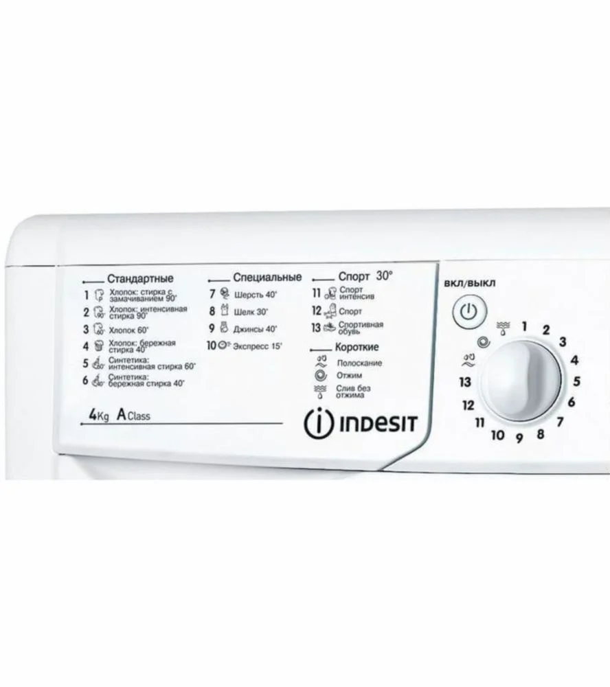 Стиральная машина Indesit IWUB 4085 (CIS) (32,3 см / 4кг / 800об / Eco Time / A)-2