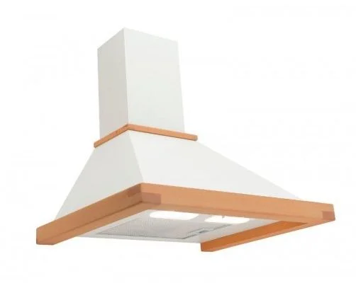 Вытяжка каминная AKPO WK-4 Rustica eco 50 (650 м³/ч / 126 Вт / LED освещение 2x2 Вт / ширина - 50 см / Слоновая кость (RAL 9001) + Массив бука)-0