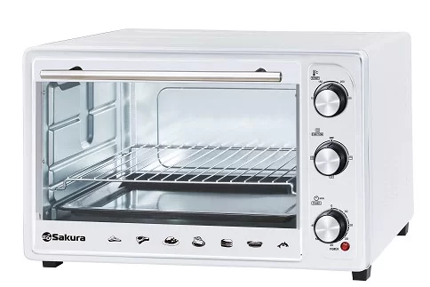 Мини-печь Sakura SA-7026W (48 л/ 1800 Вт/ белая)-0