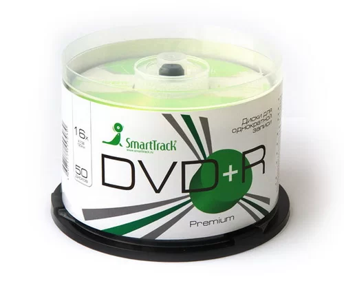 Диск DVD+R Smart Track / 4,7Gb/120мин / 16X / CB-50 (BOX50) продажа по штучно в розничной сети-0