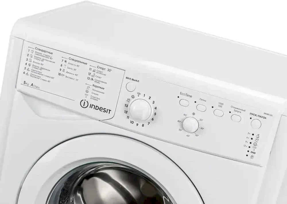 Стиральная машина Indesit IWSB 5105 (CIS) (42 см / 5кг / 1000об / Eco Time / A)-1