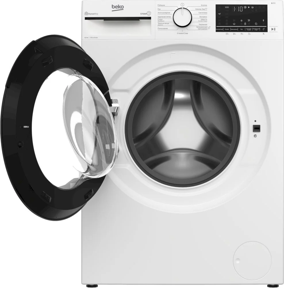 Стиральная машина Beko B3WFR572W (45-49,6см / 7кг / 1200об / пар SteamCure™ / HomeWhiz®(Bluetooth) / Инверторный мотор ProSmart™ / A)-2