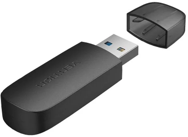 Кардридер Vention (CLGB0) USB 3.0 (SD+TF) Цвет: Черный-0