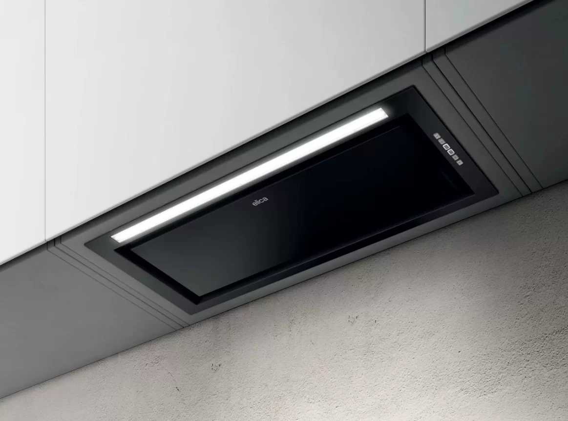 Вытяжка полновстраиваемая Elica HIDDEN ADV PLUS @ BLGL/A/72 (640 м³/ч / 280 Вт / LED освещение 1x7 Вт / ширина - 71.4 см / Wi-Fi / Чёрный)-0