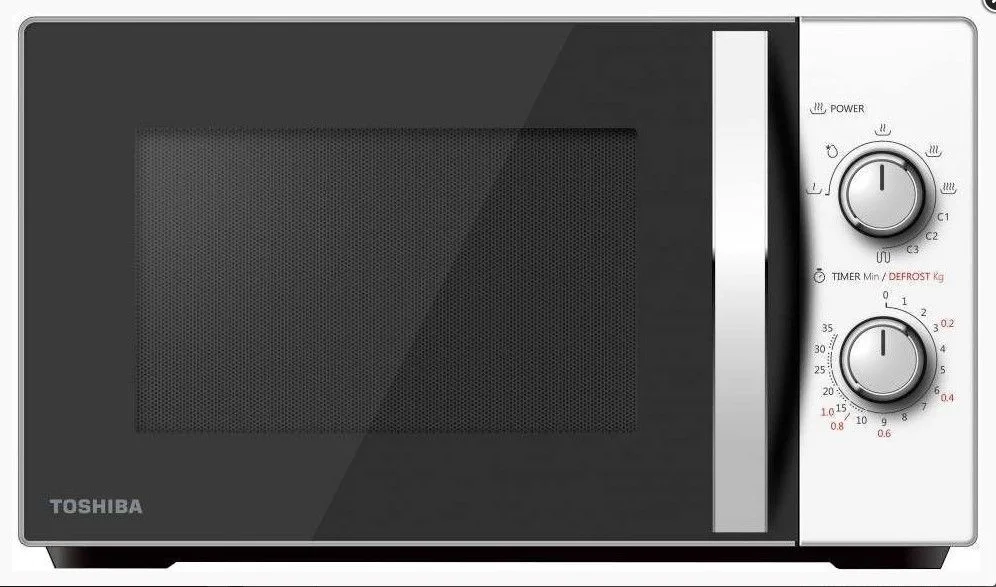Микроволновая печь Toshiba MWP-MG20P WH (20 л, 800 Вт, переключатели поворотный механизм, белый)-0