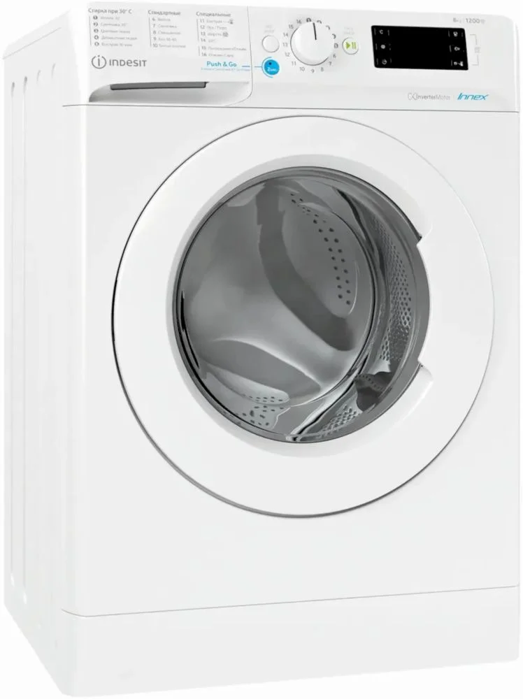 Стиральная машина Indesit BWE 81282 L (54см / 8кг / 1200об / Water Balance Plus)-1