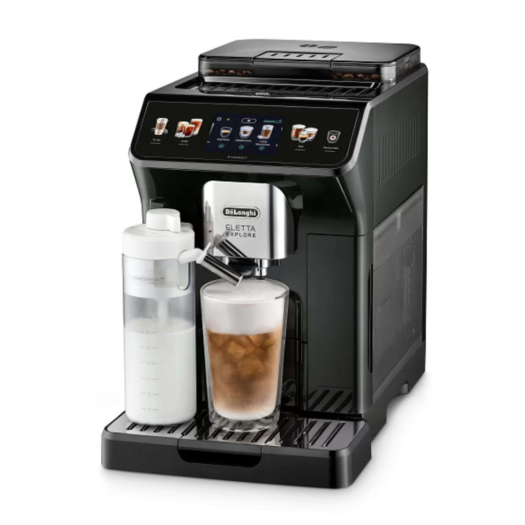 Кофемашина DeLonghi Eletta Explore ECAM450.65.G (кофе зерновой, молотый/ 1450 Вт/ 1.8 л/ автоматический капучинатор/ 11 напитков)-1