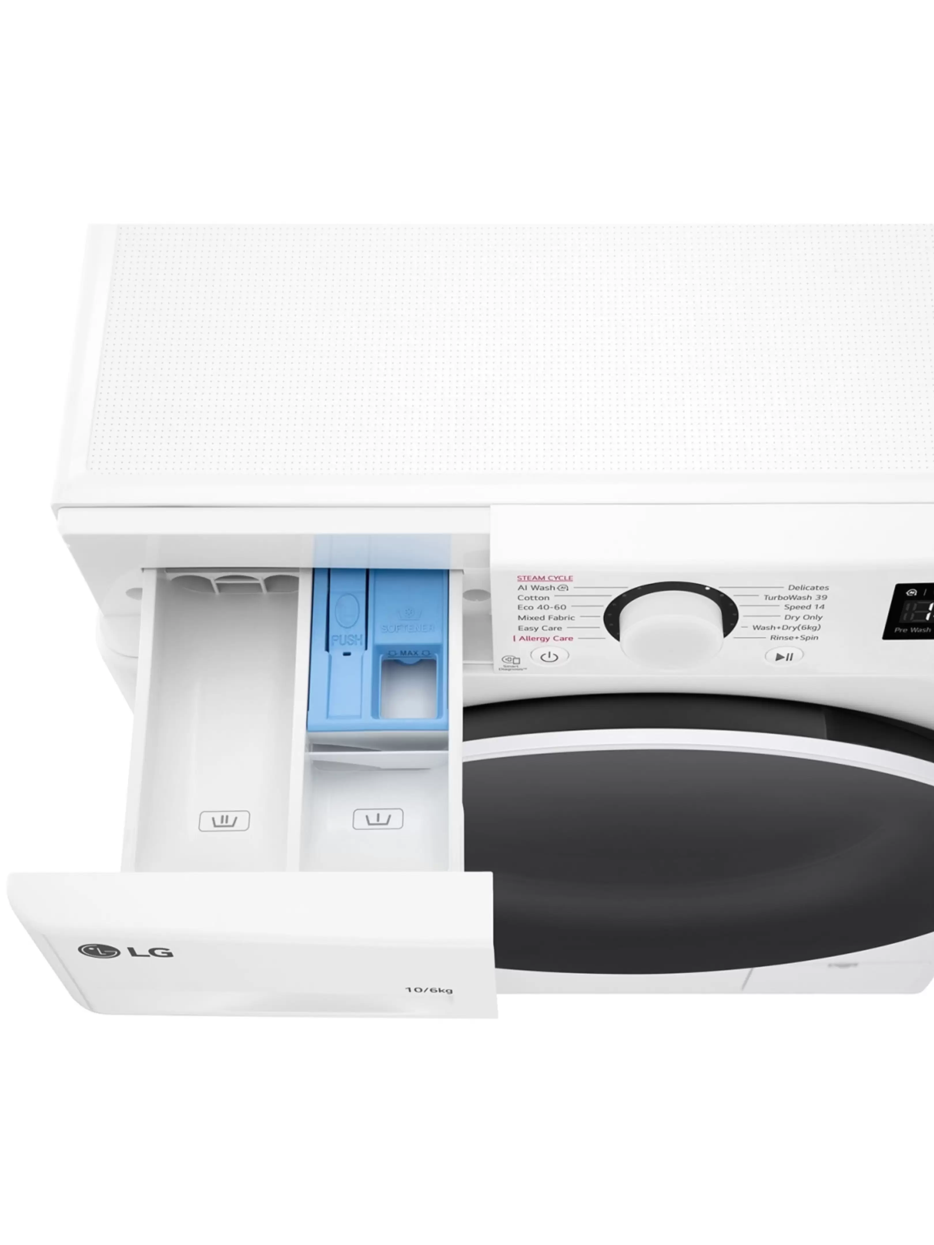 Стирально-сушильная машина LG F4DR510S0W (56.5см / 10кг / 6кг / 1400об / пар / AI DD / TurboWash™360 / Inverter Direct Drive / A+++)-6