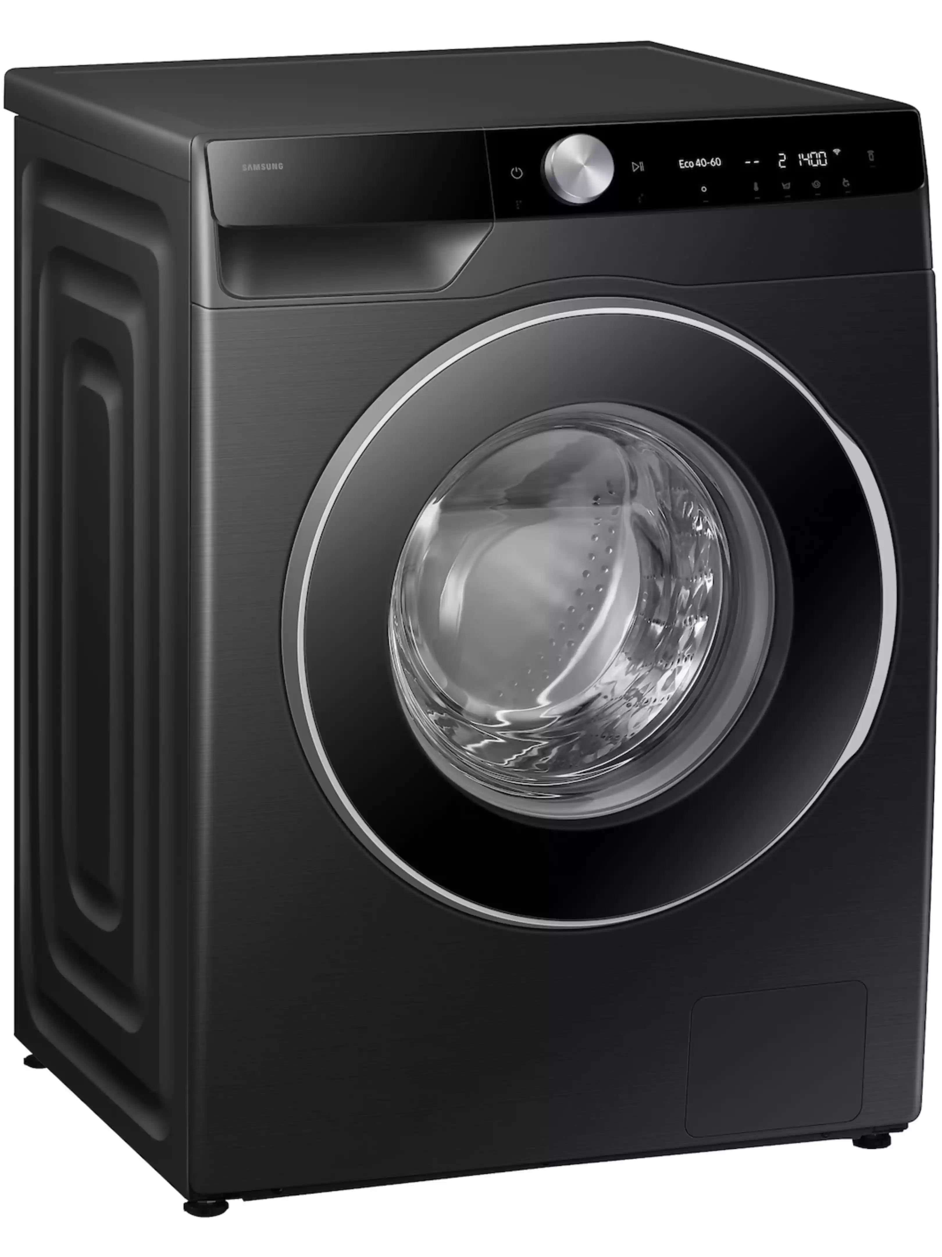 Стиральная машина Samsung WW90DG6U85LBU4 (55см / 9кг / 1400об / пар / StayClean / EcoBubble™ / Wi-Fi / Чёрный)-1