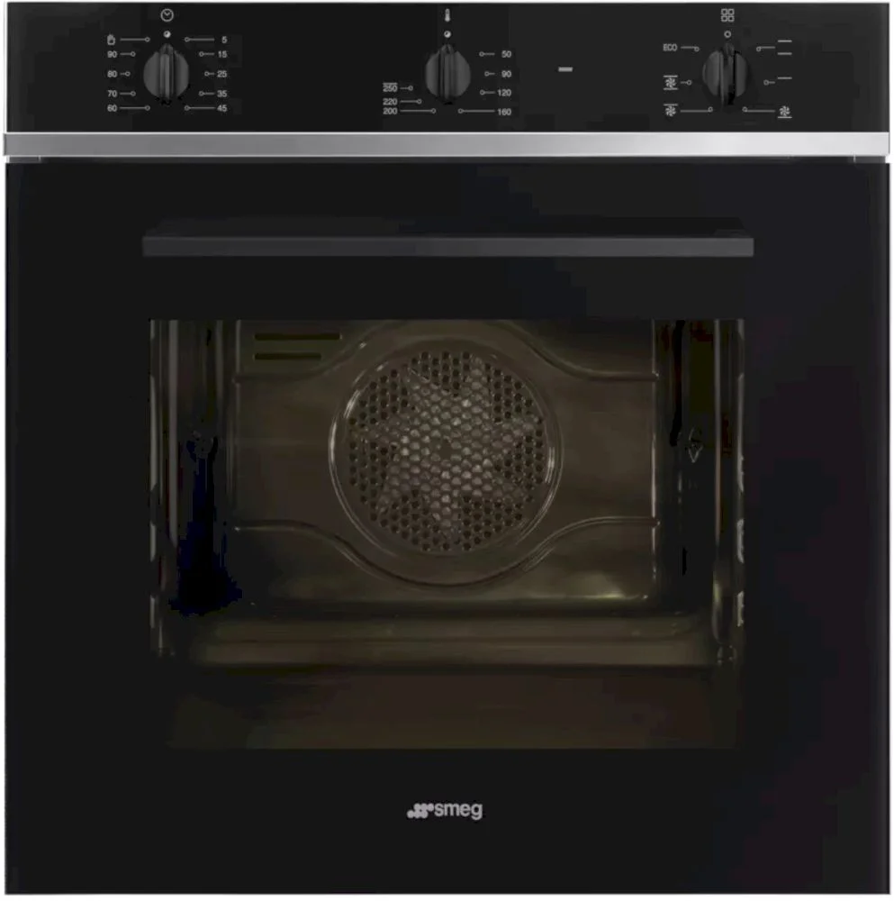 Духовой шкаф Smeg SF64M3VB2 (70 л / до 250 °C / Чёрный / Рельефные направляющие / Smalto Ever Clean / А)-0