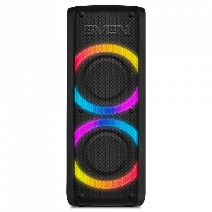 Беспроводная портативная колонка SVEN PS-710 / 100W / microSD / USB / FM / Bluetooth /  Батарея 4400mAh / RGB подсветка / караоке / Чёрный-4
