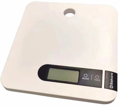 Весы кухонные Sakura SA-6051W (электронные/ платформа/ предел 5 кг/ точность 1 г/ тарокомпенсация)-0