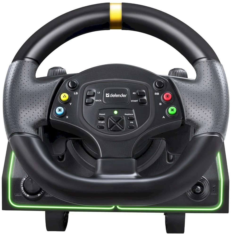 Руль Defender Dominion USB, (PC/PS/Xbox/Switch,педали), чёрный-1