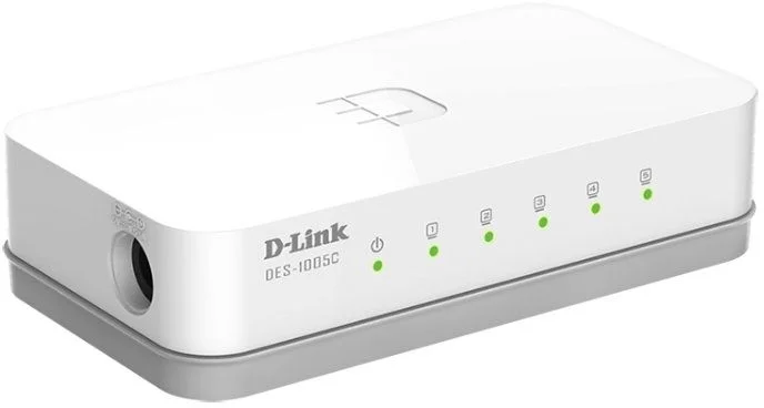 Коммутатор D-LINK DES-1005C Неуправляемый коммутатор с 5 портами 10/100Base-TX-3