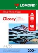 Бумага глянцевая A4 Lomond 200г/м2, 50лист. (0102020)-0