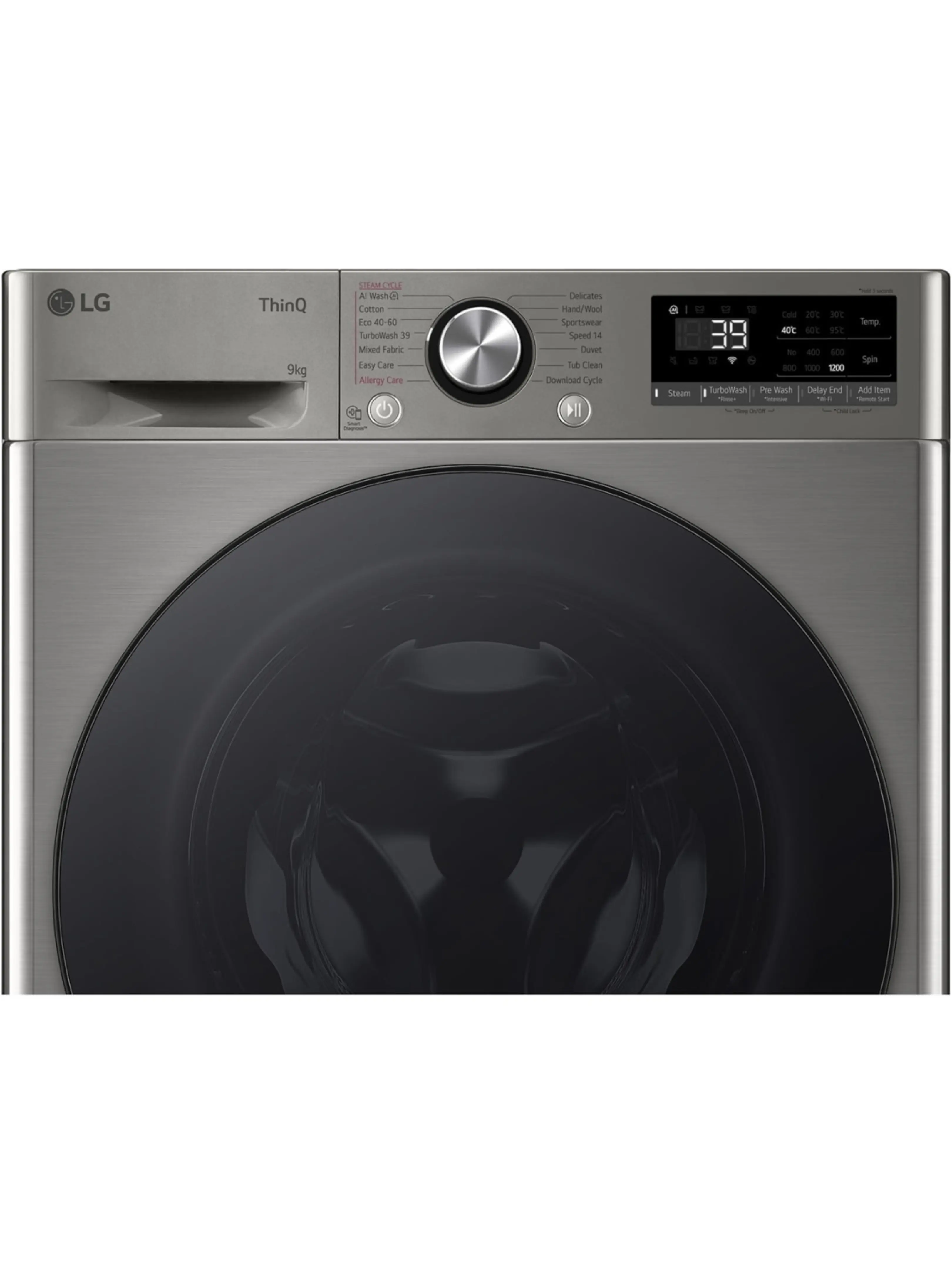 Стиральная машина LG F2WR709S2P (47.5см /9кг/1200об/пар/ добавление белья / AI DD ™ / TurboWash™ 360˚ / Wi-Fi / Inverter Direct Drive / A+++ / Серая)-4