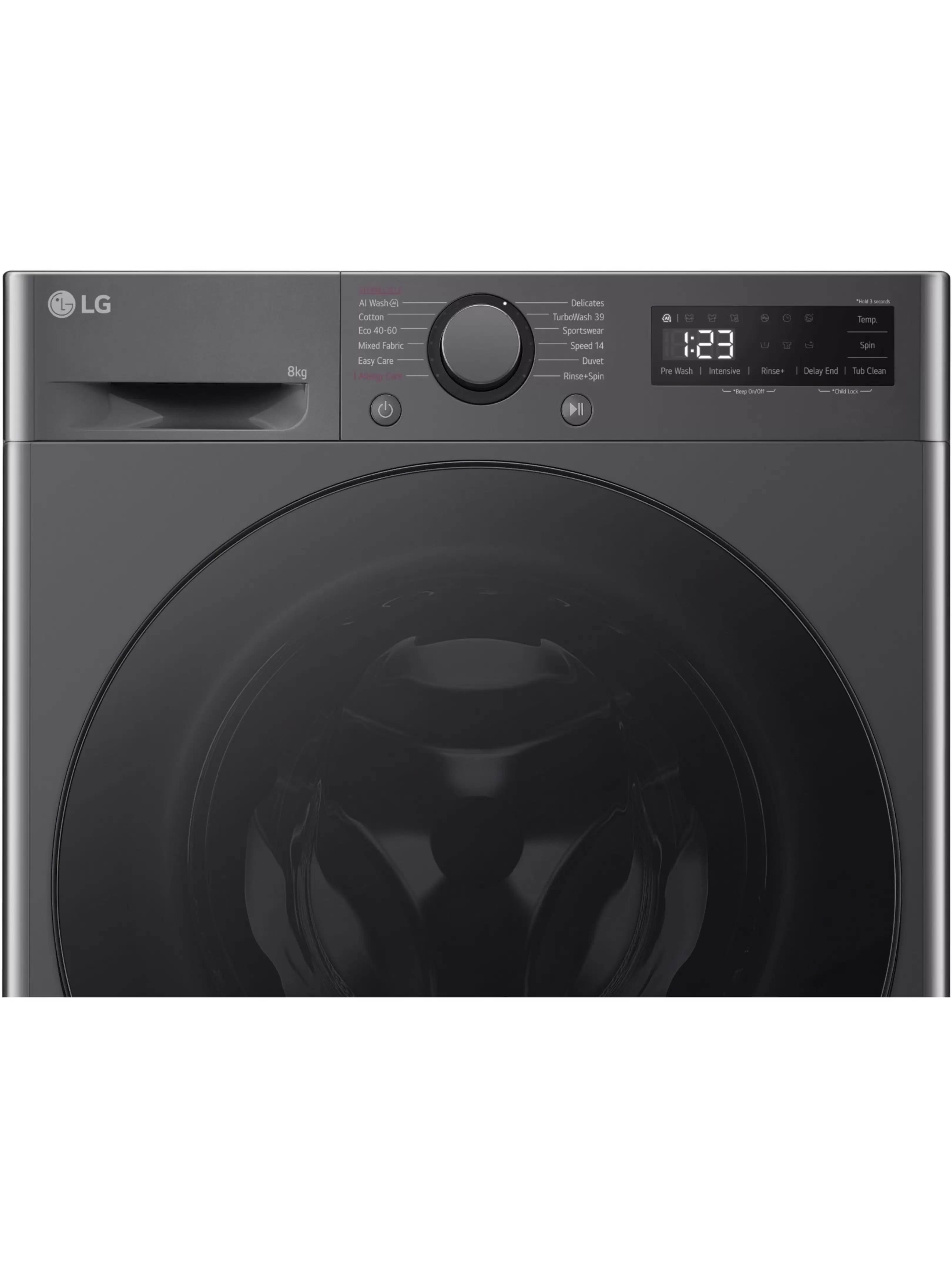 Стиральная машина LG F2WR508S2M (47.5см / 8кг / 1200об / пар / добавление белья / AI DD ™ / Smart Diagnosis / Inverter Direct Drive / A+++ / Чёрная)-7