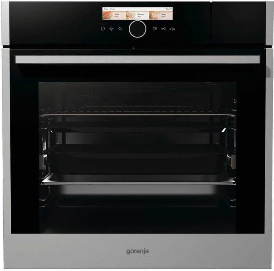 Духовой шкаф с функцией пароварки Gorenje BCS798S24X (Superior / Нерж. / SilverMatte / ProCook / AutoRoast / AquaClean / StayWarm / телескоп)-1