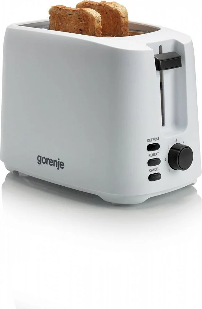 Тостер Gorenje T700XG (850 Вт/ тостов - 2/ подогрев, размораживание, решетка для подогрева булочек, поддон для крошек/ белый)-0
