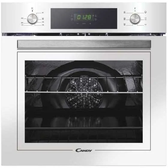 Духовой шкаф Candy FCT615WXL (Moderna / 65 л / до 245 °C / Белый, стекло / Aquactiva / Гриль / Металлические направляющие / A)-0