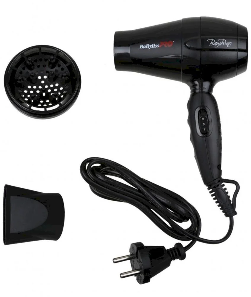 Фен BaByliss Pro BamBino BAB5510E (1200 Вт / 2 режима / шнур - 1.8 м / DC-мотор / диффузор)-1