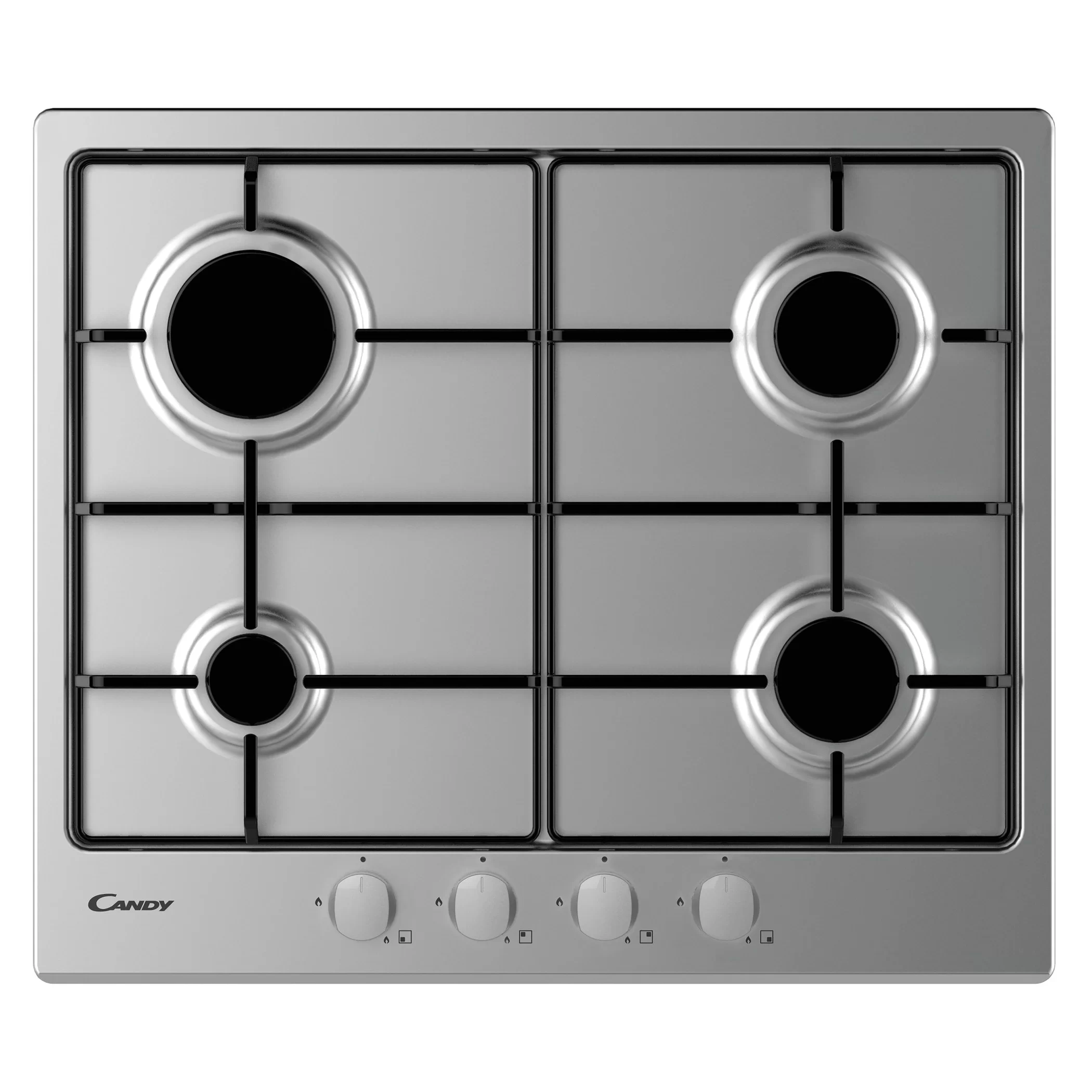 Поверхность газовая Candy CHW6BRX (Timeless / Нерж / Сталь / Эмаль)-1