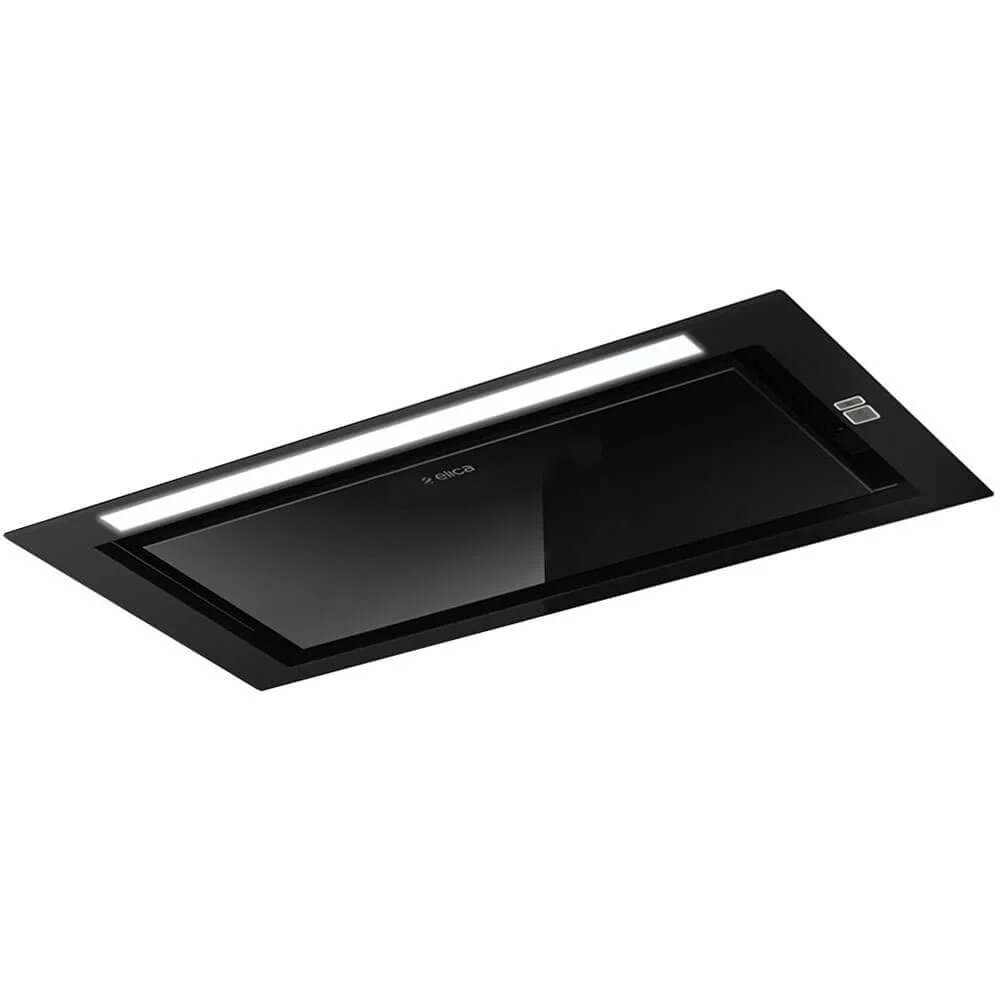 Вытяжка полновстраиваемая Elica HIDDEN 2.0 @ BLGL/A/72 (1300 м³/ч / 280 Вт / LED освещение 1x7 Вт / ширина - 71.4 см / ElicaConnect / Чёрное стекло)-1