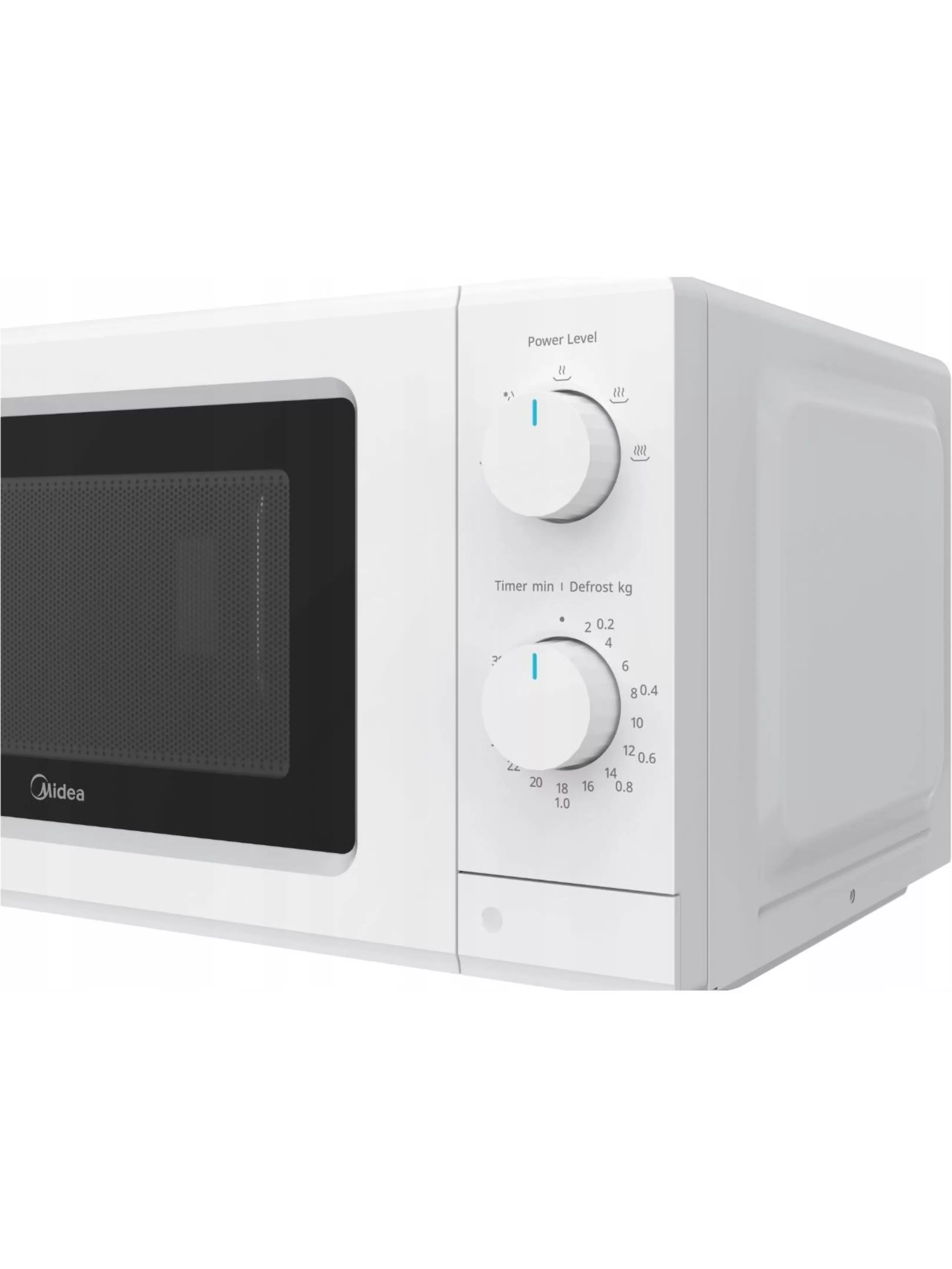 Микроволновая печь Midea MD-MP012MK-WH (19 л, 700 Вт, переключатели поворотный механизм, белый)-4
