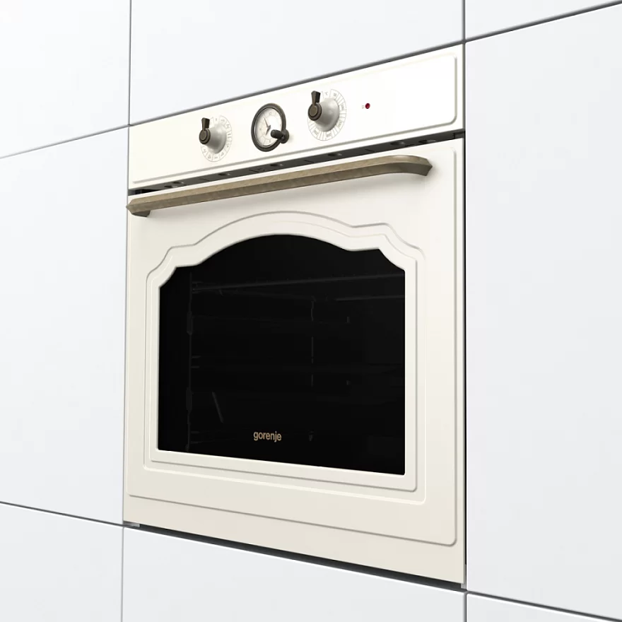 Духовой шкаф Gorenje BO6735CLI (Classico / 77 л / до 300 °C / Бежевый, металл / AquaClean / PerfectGrill / телескопические направляющие (x2) / А)-5
