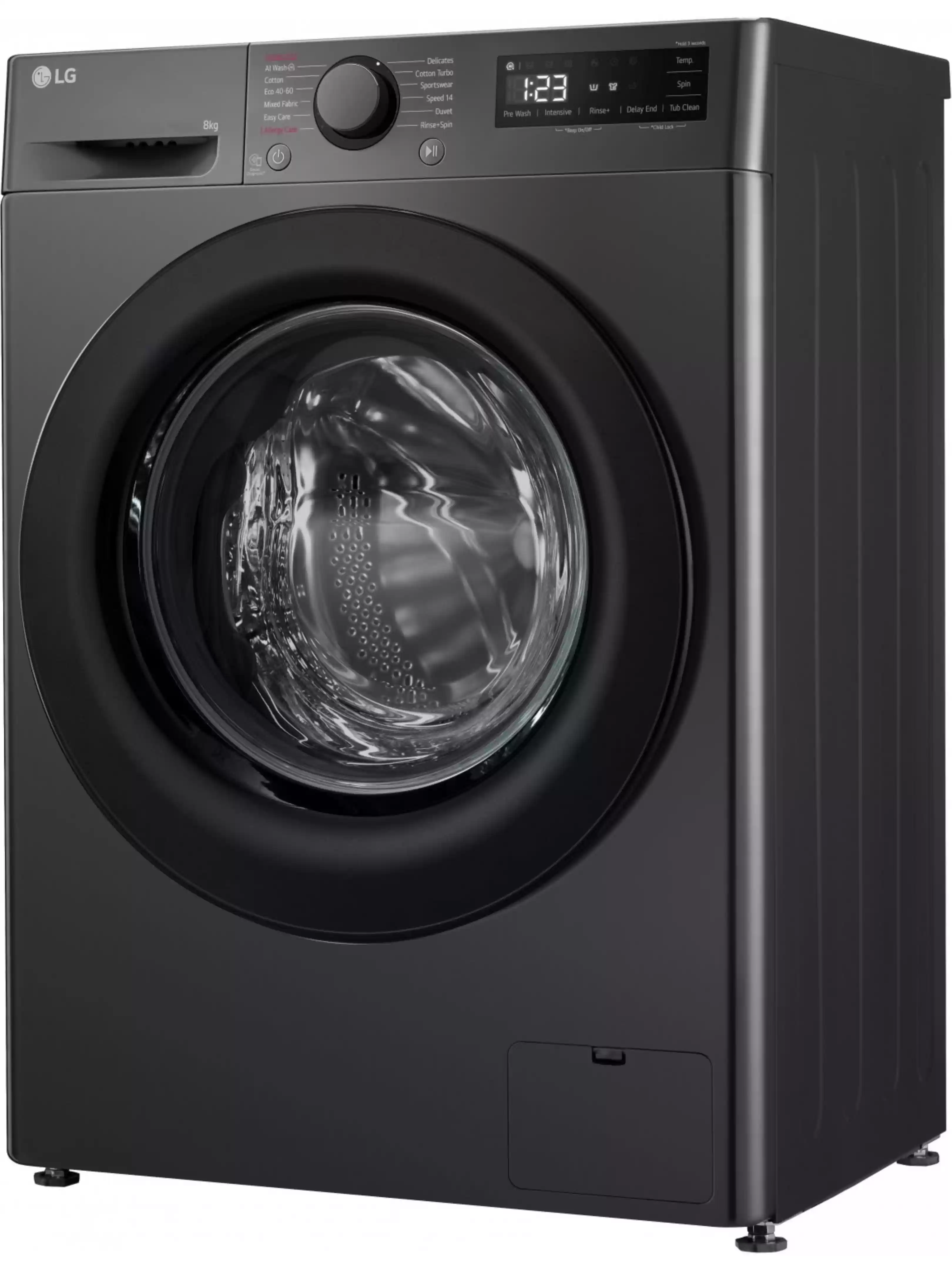 Стиральная машина LG F2WR508SBM (47.5см / 8кг / 1200об / пар / добавление белья / AI DD ™ / Steam™ / Inverter Direct Drive / A+++ / Чёрный)-2
