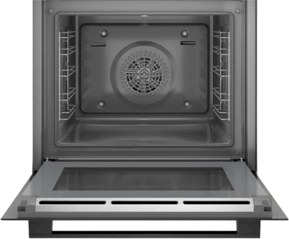 Духовой шкаф Bosch HBA471BB0S (Serie4 / 71 л / до 275 °C / Чёрное стекло / Гриль / Съемные направляющие / Пиролиз / TouchControl / A)-1