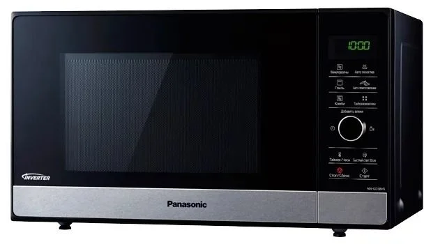Микроволновая печь Panasonic NN-SD38HSZPE (23 л, 1000 Вт, переключатели поворотный механизм, сенсор, дисплей, черный)-0