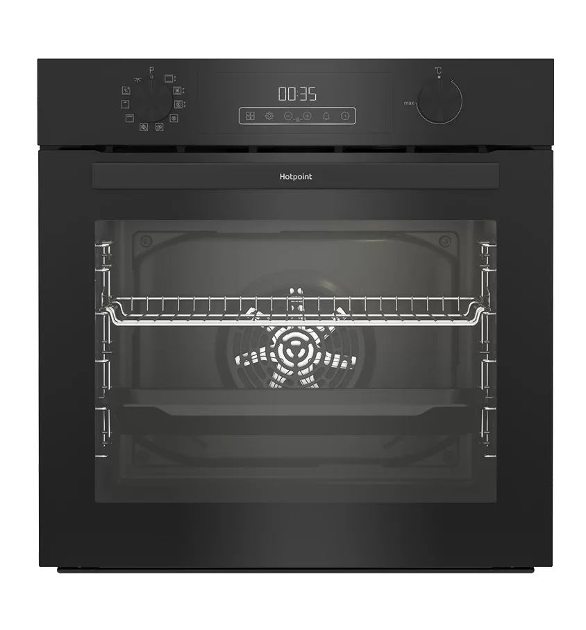 Духовой шкаф Hotpoint FE8 824 H BL (72 л / до 280°C / Чёрный / Гидролитическая очистка / Гриль / Съемные направляющие / А+)-0