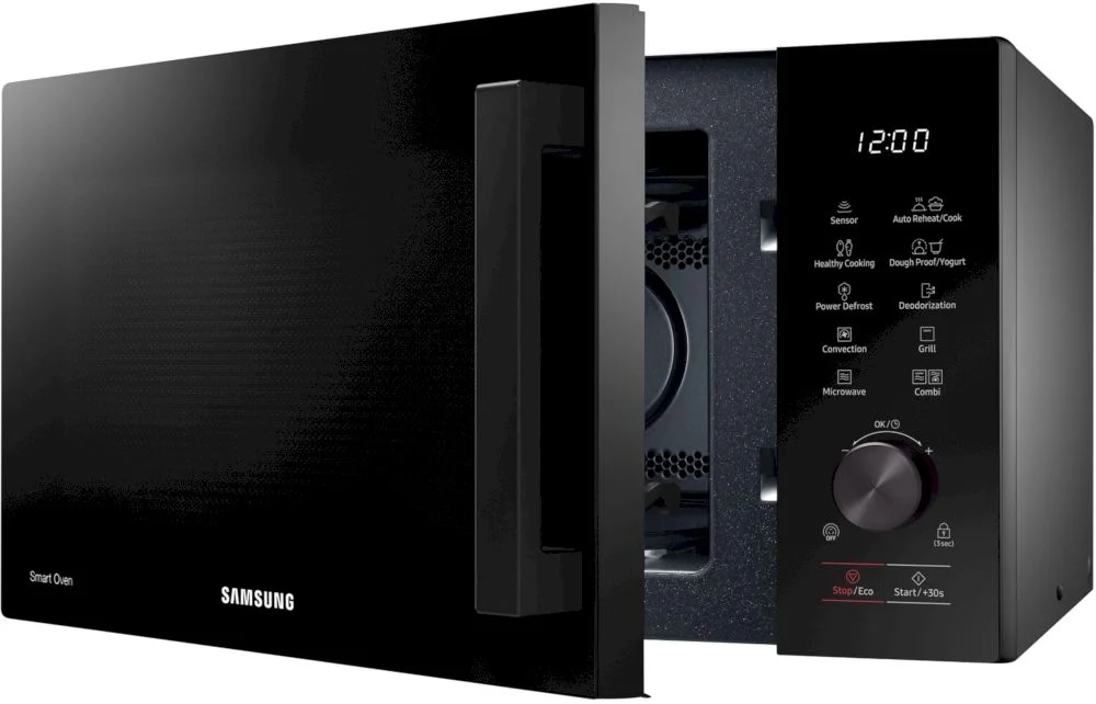 Микроволновая печь Samsung MC28A5127AK (28 л, 900 Вт, переключатели кнопки и поворотный механизм, гриль 1500 Вт, конвекция 2100 Вт, дисплей, чёрный)-3