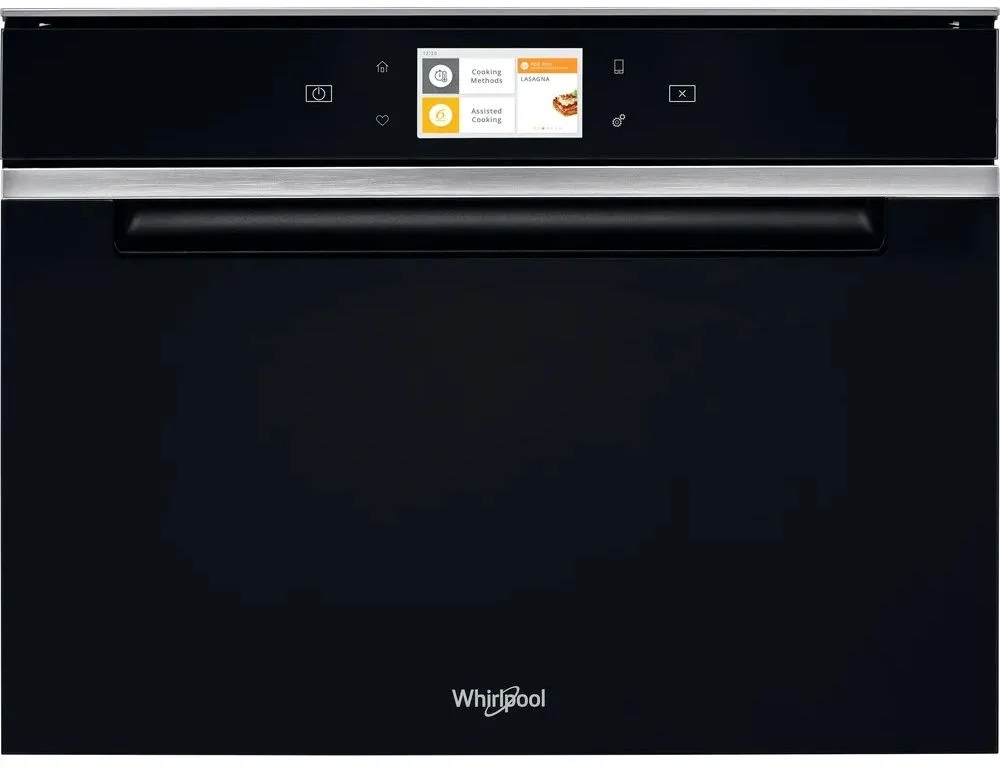 Компактный духовой шкаф с микроволновкой Whirlpool W11I ME150 (40 л / до 250 °C / Чёрный, стекло / Традиционная очистка / Гриль / A+)-0