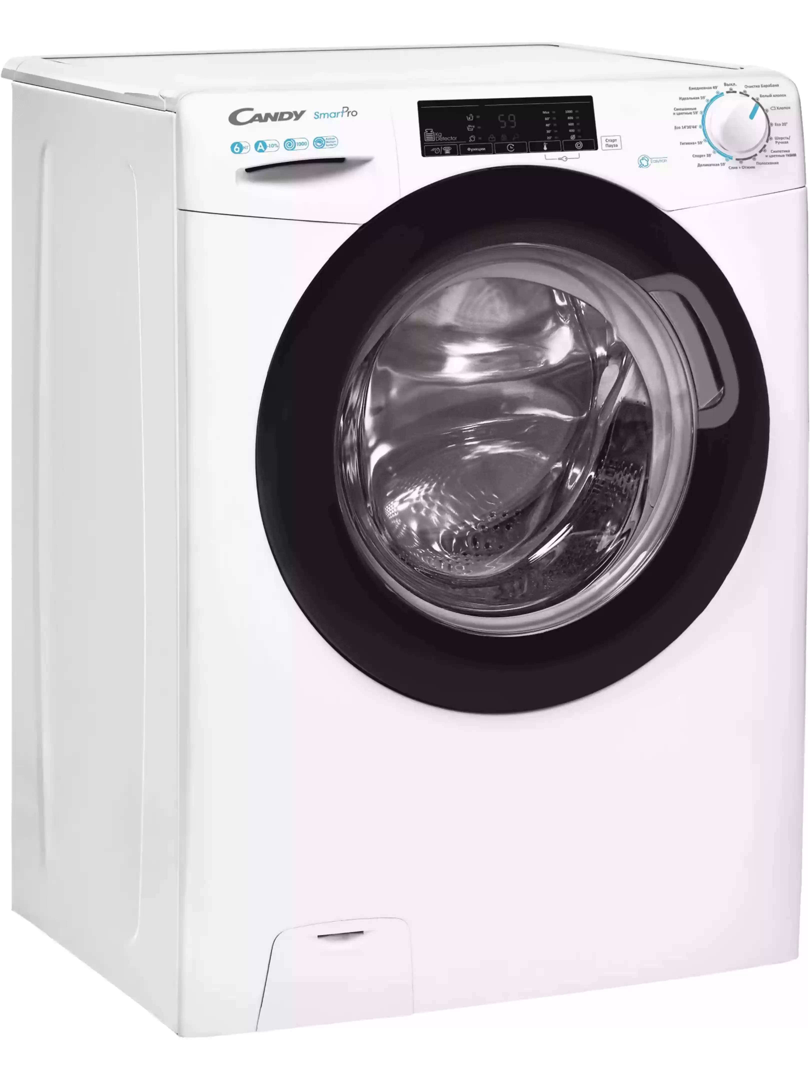 Стиральная машина Candy Smart Pro CSO34106TB1/2-07 (40.2см / 6кг / 1000об / Пар / A)-1