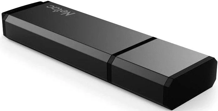 Память USB3.0 Flash Drive 128Gb Netac U351 Алюминиевый BLACK /NT03U351N-128G-30BK/-0