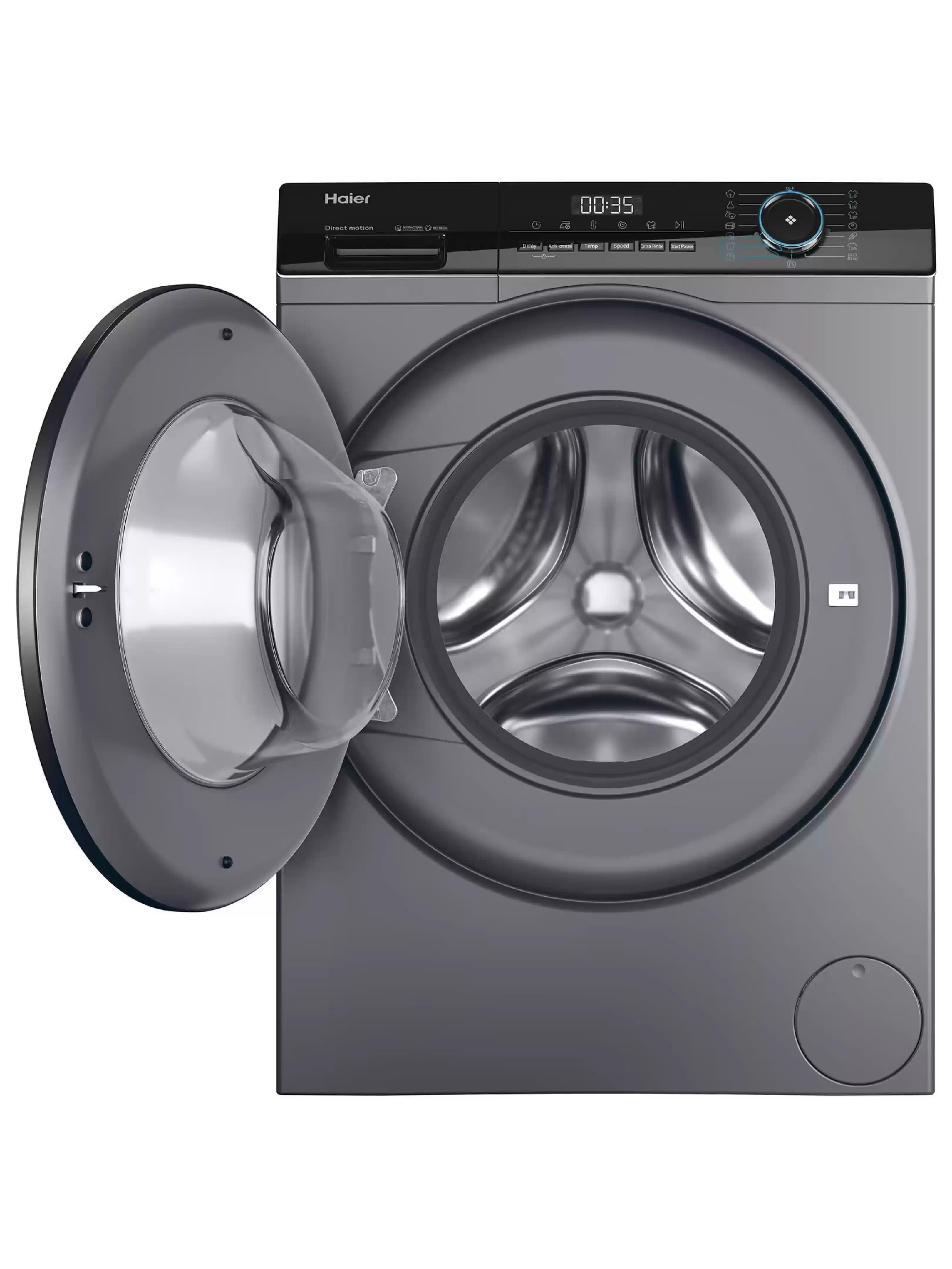 Стиральная машина Haier HW80-B14939S8 (I-Pro Serie3 / 62 см / 8кг / 1400об / пар / Direct Motion / A+++ / Антрацит)-1