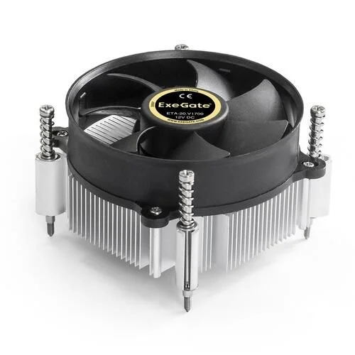 DSP Кулер ExeGate ETA-20.PWM.V1700, TDP 90W, Fan 95mm, 2400RPM, Hydro bearing, 3pin, 22db, 340г, с термопастой, на винтах, Color Box -0