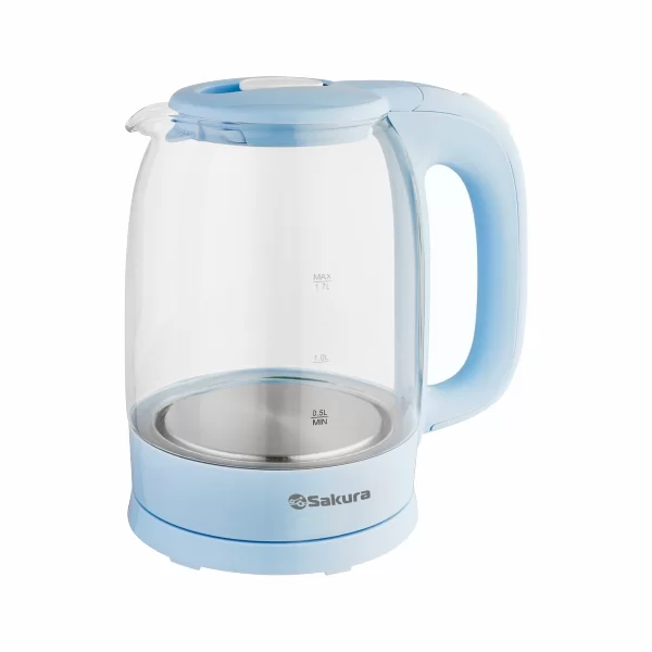 Чайник Sakura SA-2740BL (2200 Вт / 1,7 л / стекло / голубой)-0
