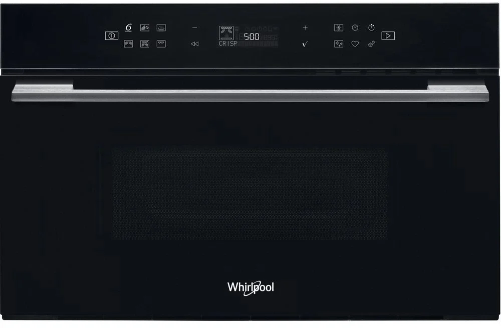 Микроволновая печь встраиваемая с паром Whirlpool W7 MD440 NB (Чёрная / 31 литр / ширина - 59,5 см / 1000 Вт / Гриль 800 Вт / 6th SENSE)-0