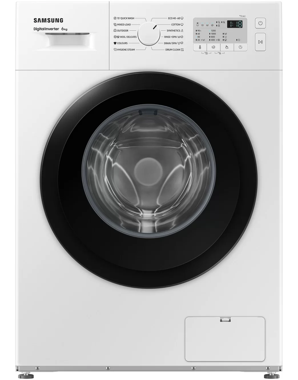 Стиральная машина Samsung WW60A3120BH/LE (40см / 6кг / 1200об / пар / Drum Clean / мотор - Digital Inverter)-0