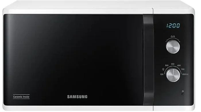 Микроволновая печь Samsung MS23K3614AW (23 л, 800 Вт, переключатели поворотный механизм, гриль, дисплей, белый/черный)-0
