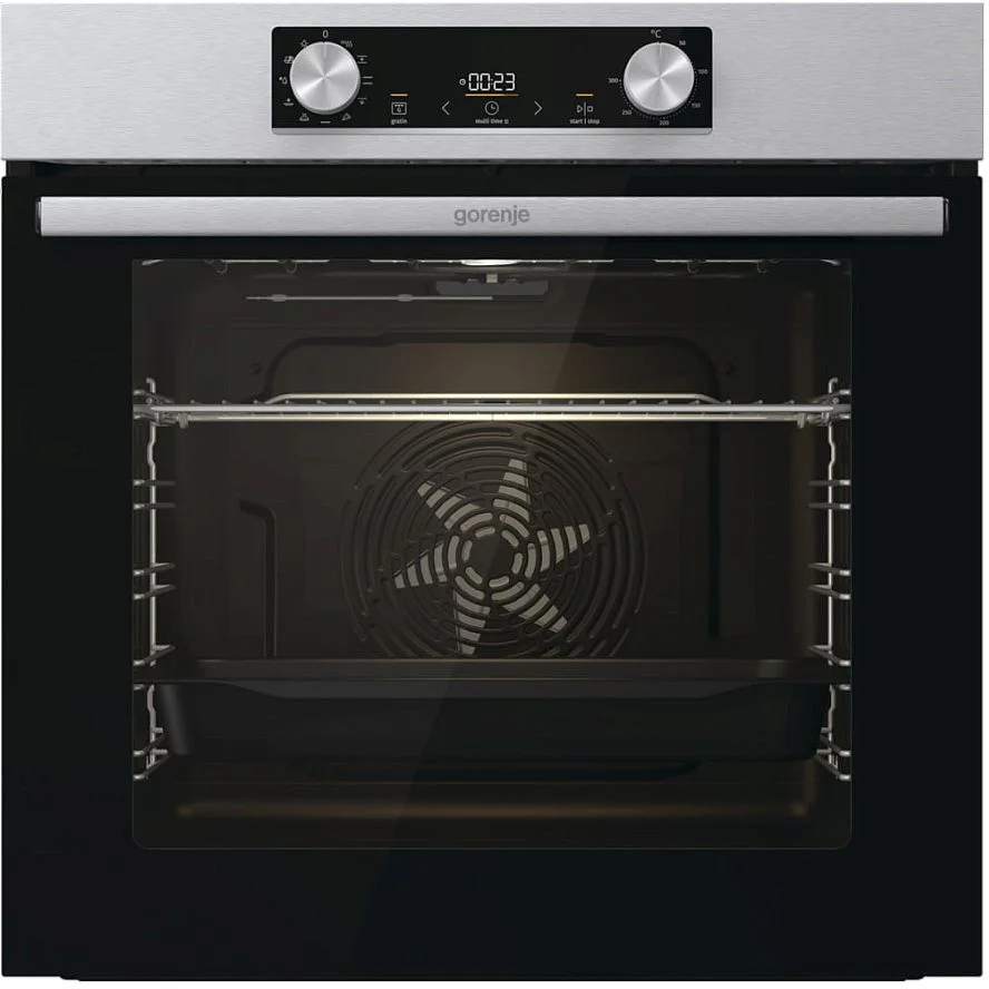 Духовой шкаф Gorenje BO6735E02XK (Essential / 77 л / до 300 °C / Нерж. сталь, стекло / AquaClean / PerfectGrill / съемные направляющие / А / IconLED)-2