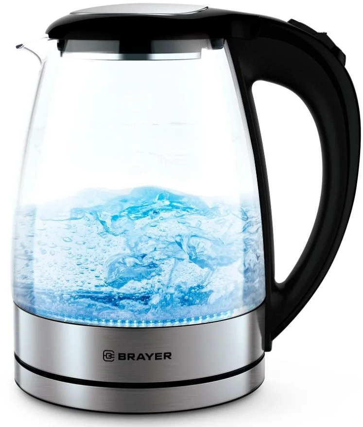 Чайник Brayer BR6116 (1800 Вт / 1,7 л / стекло / металл)-0
